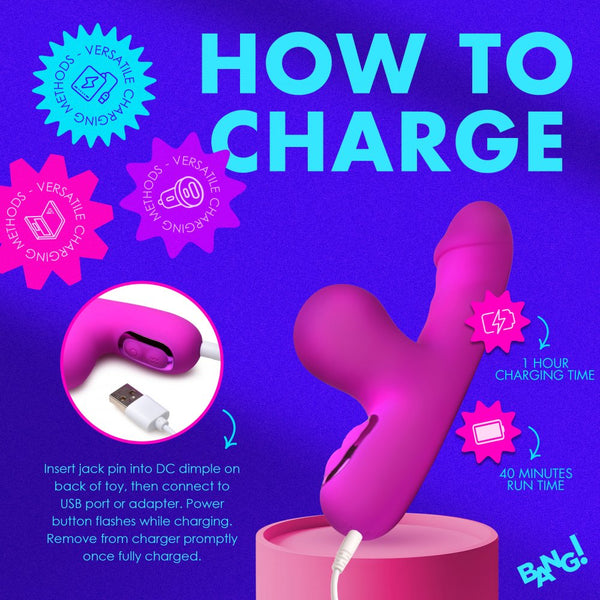 Bang! Mini Suction Silicone Rechargeable Rabbit Vibrator - Extreme Toyz Singapore - https://extremetoyz.com.sg - Sex Toys and Lingerie Online Store - Bondage Gear / Vibrators / Electrosex Toys / Wireless Remote Control Vibes / Sexy Lingerie and Role Play / BDSM / Dungeon Furnitures / Dildos and Strap Ons &nbsp;/ Anal and Prostate Massagers / Anal Douche and Cleaning Aide / Delay Sprays and Gels / Lubricants and more...