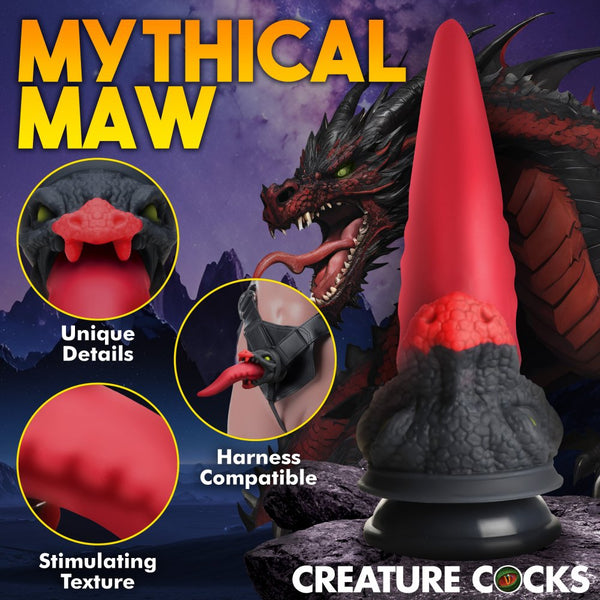 Creature Cocks Dragon Roar Silicone Dildo - Extreme Toyz Singapore - https://extremetoyz.com.sg - Sex Toys and Lingerie Online Store - Bondage Gear / Vibrators / Electrosex Toys / Wireless Remote Control Vibes / Sexy Lingerie and Role Play / BDSM / Dungeon Furnitures / Dildos and Strap Ons &nbsp;/ Anal and Prostate Massagers / Anal Douche and Cleaning Aide / Delay Sprays and Gels / Lubricants and more...