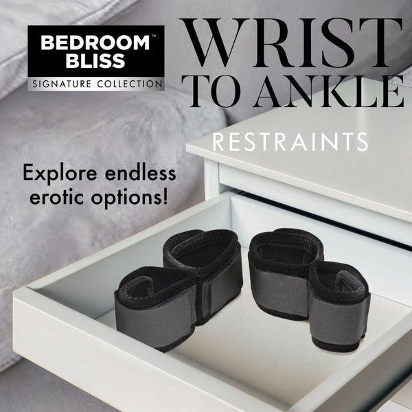 Bedroom Bliss Signature Collection Wrist to Ankle Restraints - Extreme Toyz Singapore - https://extremetoyz.com.sg - Sex Toys and Lingerie Online Store - Bondage Gear / Vibrators / Electrosex Toys / Wireless Remote Control Vibes / Sexy Lingerie and Role Play / BDSM / Dungeon Furnitures / Dildos and Strap Ons &nbsp;/ Anal and Prostate Massagers / Anal Douche and Cleaning Aide / Delay Sprays and Gels / Lubricants and more...