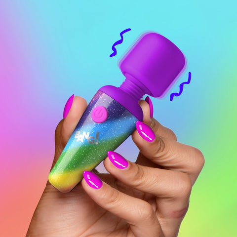 Bang! Rainbow Mini Rechargeable Silicone Wand Vibrator - Extreme Toyz Singapore - https://extremetoyz.com.sg - Sex Toys and Lingerie Online Store - Bondage Gear / Vibrators / Electrosex Toys / Wireless Remote Control Vibes / Sexy Lingerie and Role Play / BDSM / Dungeon Furnitures / Dildos and Strap Ons &nbsp;/ Anal and Prostate Massagers / Anal Douche and Cleaning Aide / Delay Sprays and Gels / Lubricants and more...