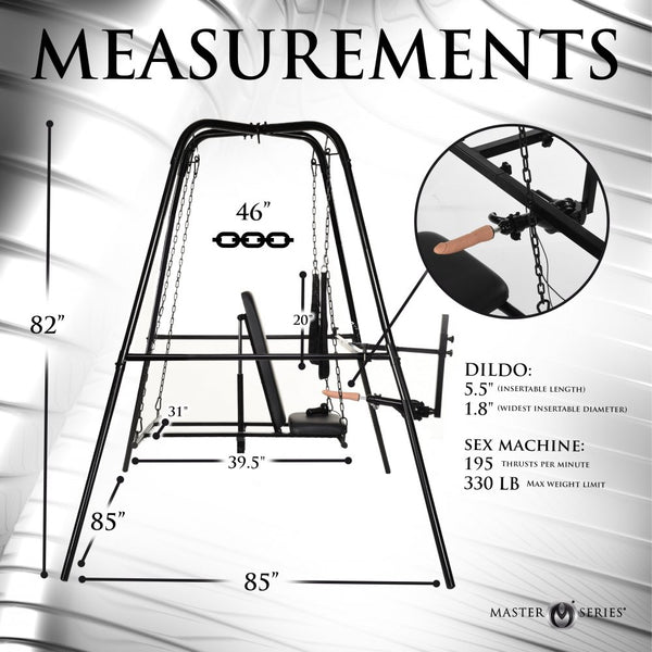 Master Series Throne Deluxe Adjustable Sling with Sex Machine - Extreme Toyz Singapore - https://extremetoyz.com.sg - Sex Toys and Lingerie Online Store - Bondage Gear / Vibrators / Electrosex Toys / Wireless Remote Control Vibes / Sexy Lingerie and Role Play / BDSM / Dungeon Furnitures / Dildos and Strap Ons &nbsp;/ Anal and Prostate Massagers / Anal Douche and Cleaning Aide / Delay Sprays and Gels / Lubricants and more...