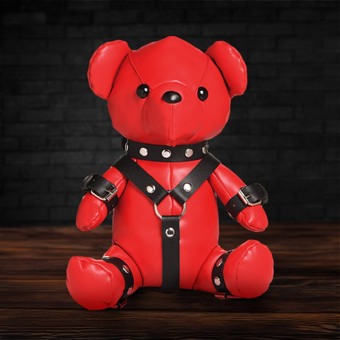 Master Series Gimp Teddy Bear - Red - Extreme Toyz Singapore - https://extremetoyz.com.sg - Sex Toys and Lingerie Online Store - Bondage Gear / Vibrators / Electrosex Toys / Wireless Remote Control Vibes / Sexy Lingerie and Role Play / BDSM / Dungeon Furnitures / Dildos and Strap Ons &nbsp;/ Anal and Prostate Massagers / Anal Douche and Cleaning Aide / Delay Sprays and Gels / Lubricants and more...