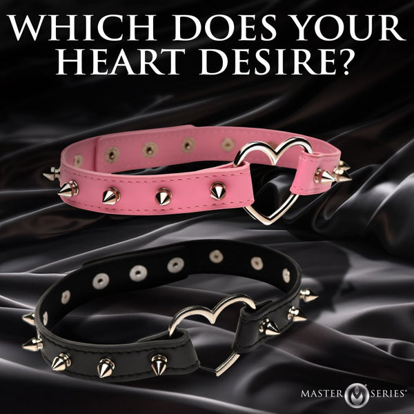 Master Series Spiked Heart Choker (2 Colours Available) - Extreme Toyz Singapore - https://extremetoyz.com.sg - Sex Toys and Lingerie Online Store - Bondage Gear / Vibrators / Electrosex Toys / Wireless Remote Control Vibes / Sexy Lingerie and Role Play / BDSM / Dungeon Furnitures / Dildos and Strap Ons &nbsp;/ Anal and Prostate Massagers / Anal Douche and Cleaning Aide / Delay Sprays and Gels / Lubricants and more...