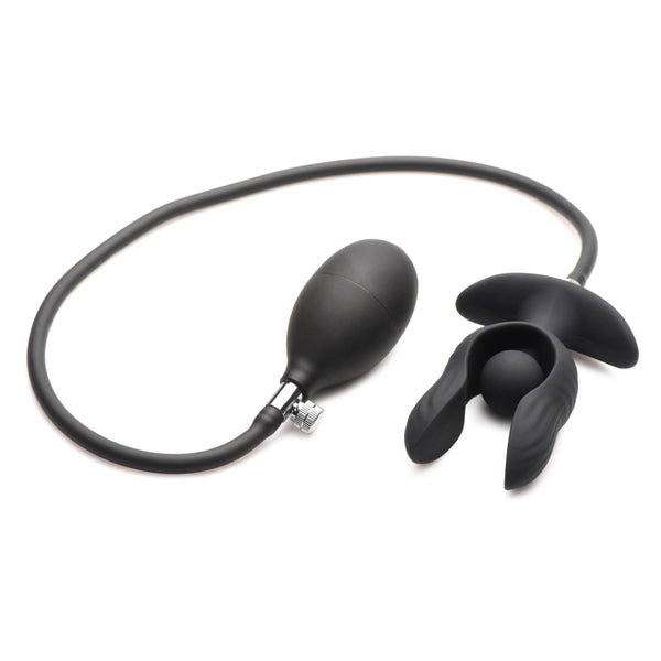 Dark Pearl Inflatable Vibrating Butt Plug with Remote Control