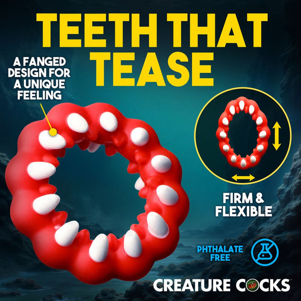 Fangs Silicone Cock Ring