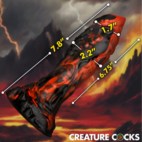 Inferno Cock Vibrating Silicone Dildo with Remote