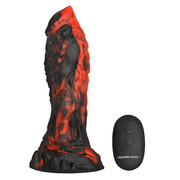 Inferno Cock Vibrating Silicone Dildo with Remote