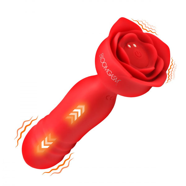 Bloomgasm Rose Delight Silicone Thrusting Vibrator