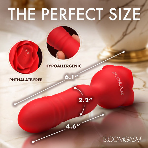 Bloomgasm Rose Delight Silicone Thrusting Vibrator