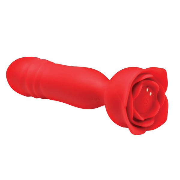 Rose Delight Rechargeable Silicone Thrusting Vibrator
