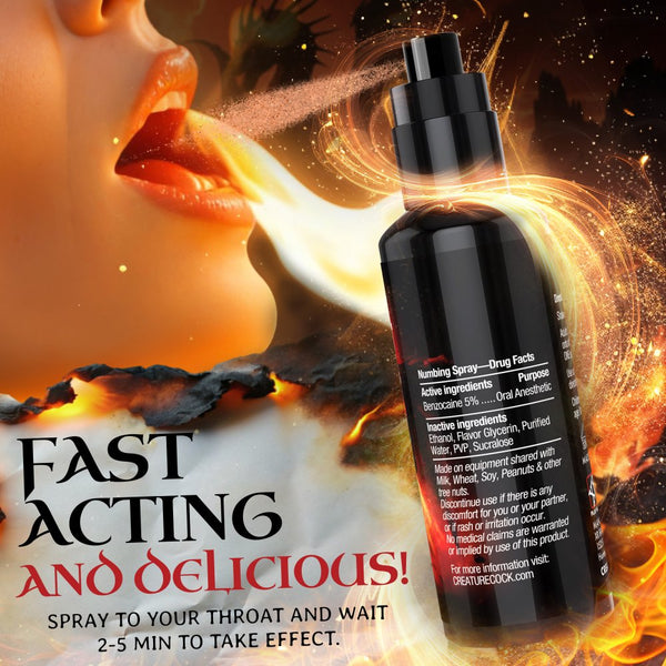 Deep Throat Cinnamon Numbing Spray - 2 oz.