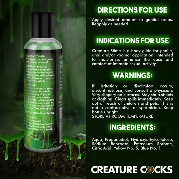 Creature Cocks Green Creature Slime Water-Based Lubricant - 4 oz. - Extreme Toyz Singapore - https://extremetoyz.com.sg - Sex Toys and Lingerie Online Store - Bondage Gear / Vibrators / Electrosex Toys / Wireless Remote Control Vibes / Sexy Lingerie and Role Play / BDSM / Dungeon Furnitures / Dildos and Strap Ons &nbsp;/ Anal and Prostate Massagers / Anal Douche and Cleaning Aide / Delay Sprays and Gels / Lubricants and more...