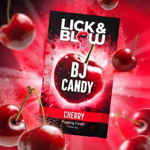 Lick & Blow Popping BJ Candy - Cherry