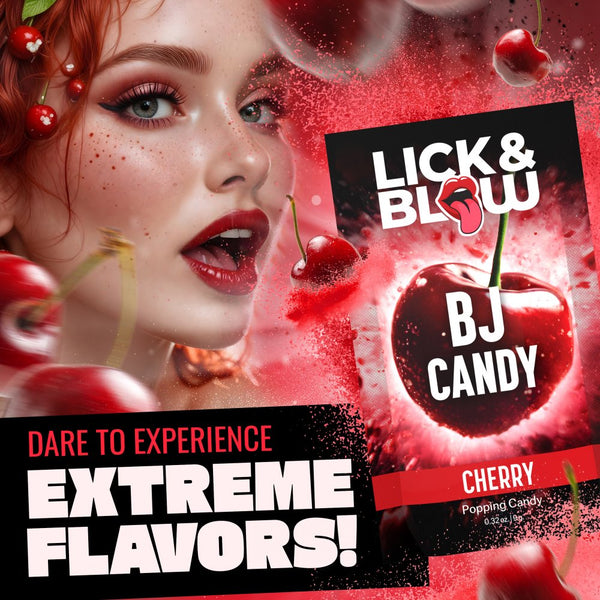 Lick & Blow Popping BJ Candy - Cherry