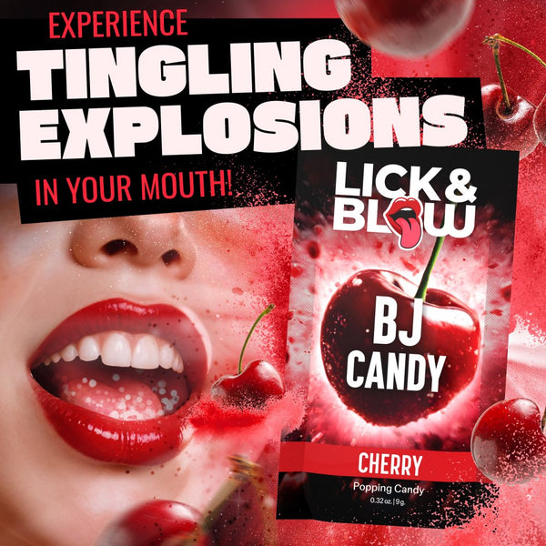 Lick & Blow Popping BJ Candy - Cherry