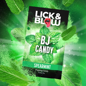 Lick & Blow Popping BJ Candy - Spearmint