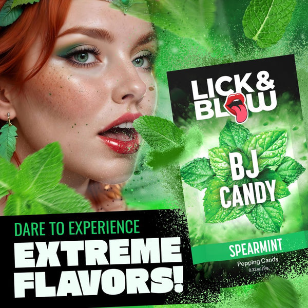 Lick & Blow Popping BJ Candy - Spearmint