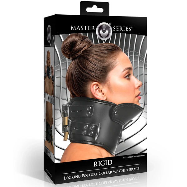 Rigid Locking Posture Collar with Chin Brace