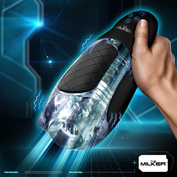 Pleasure Grip Sucking & Vibrating Rechargeable Masturbator