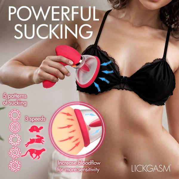 Plump Pleasure Rechargeable Licking & Sucking Clitoral Stimulator