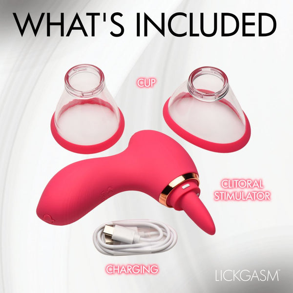 Plump Pleasure Rechargeable Licking & Sucking Clitoral Stimulator