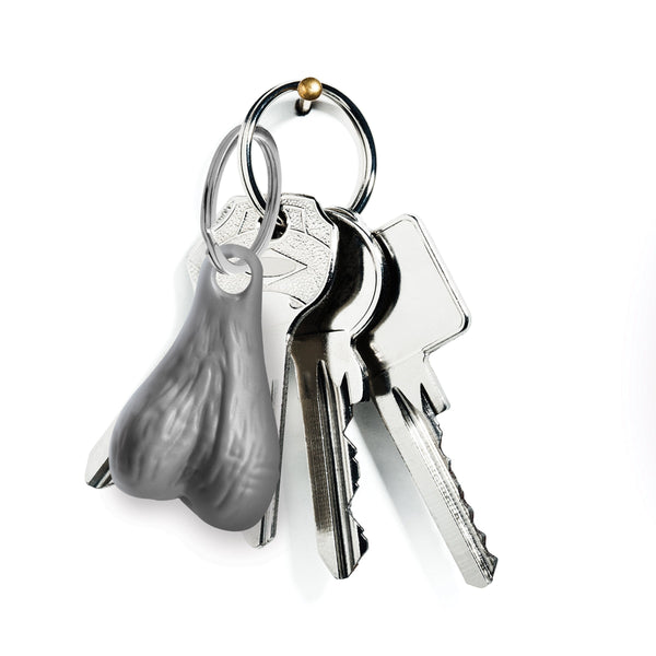 Big Nuts Keychain - Silver