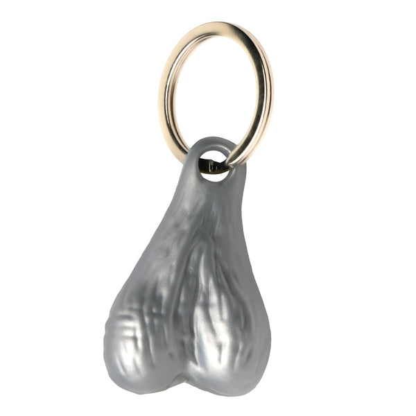 Big Nuts Keychain - Silver