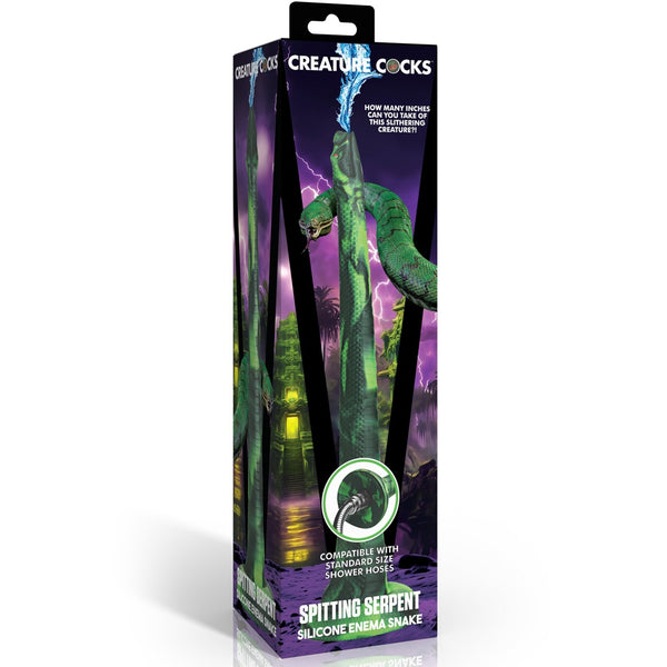 Spitting Serpent Silicone Enema Snake Dildo