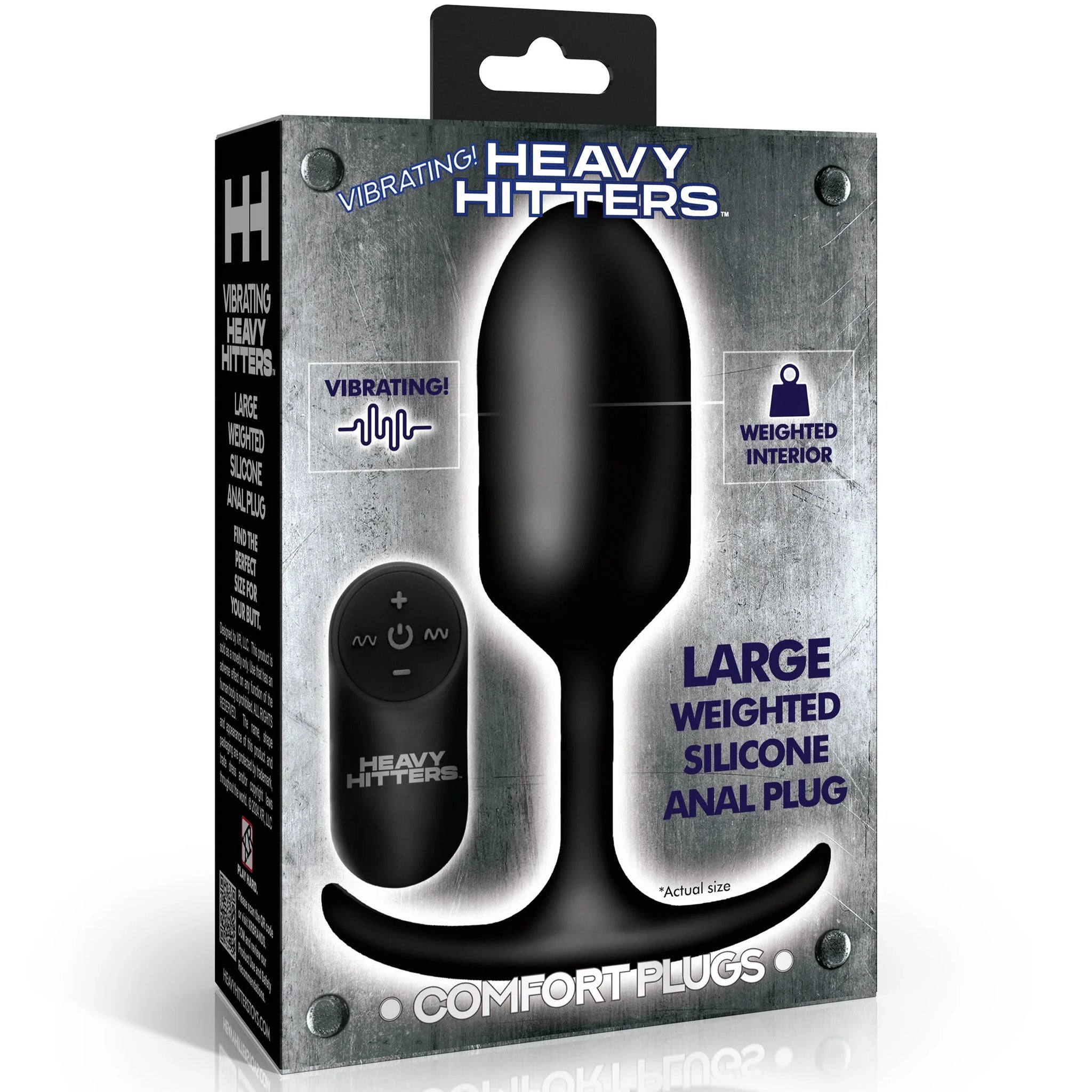 Remote Controlled Vibrating Weighted Silicone Anal Plug - Large