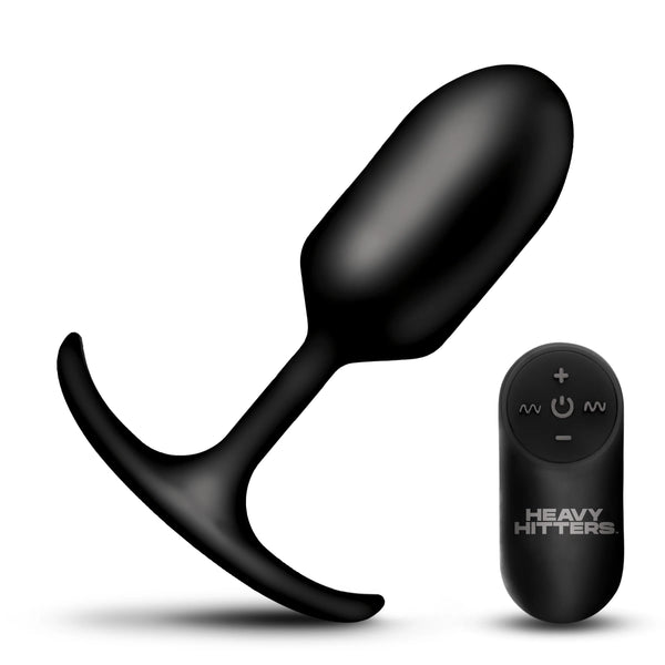 Remote Controlled Vibrating Weighted Silicone Anal Plug - Large