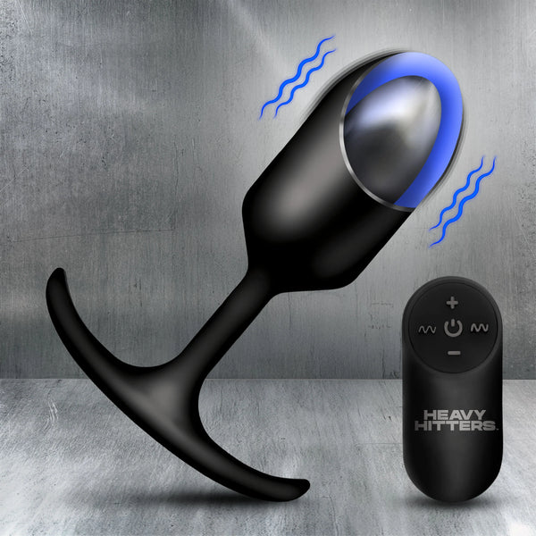 Remote Controlled Vibrating Weighted Silicone Anal Plug - Large