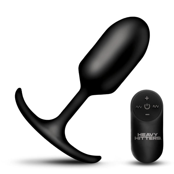 Remote Controlled Vibrating Weighted Silicone Anal Plug - XL