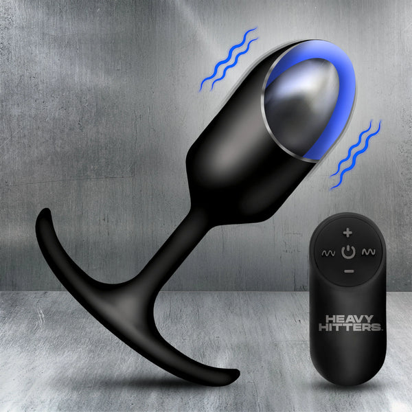 Remote Controlled Vibrating Weighted Silicone Anal Plug - XL