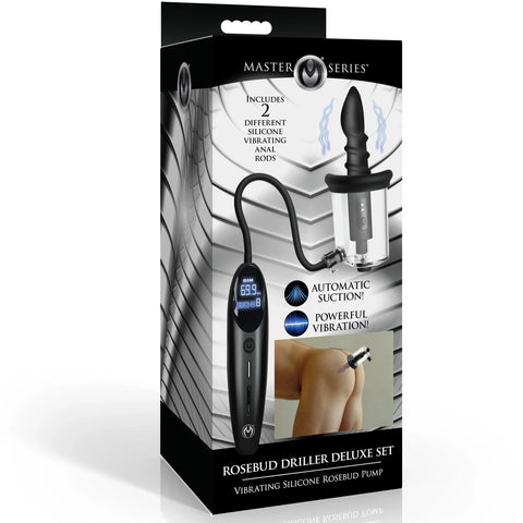 Rosebud Driller Deluxe Set Vibrating Silicone Rosebud Pump