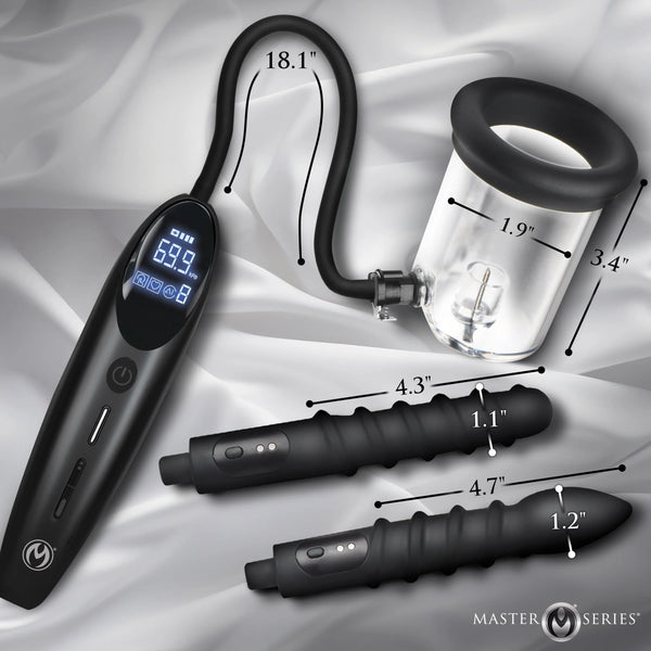 Rosebud Driller Deluxe Set Vibrating Silicone Rosebud Pump