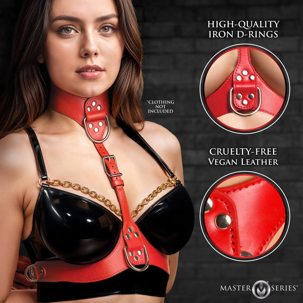 Vixen Female Chest Harness - Red