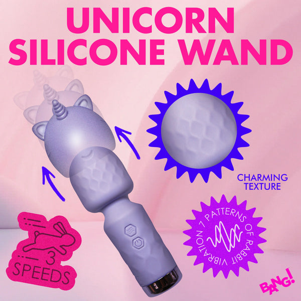Unicorn Silicone Rechargeable Wand with Removable Sleeve