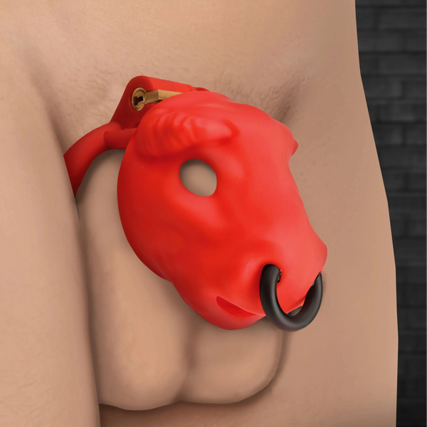 Bull Chastity Cage - Red