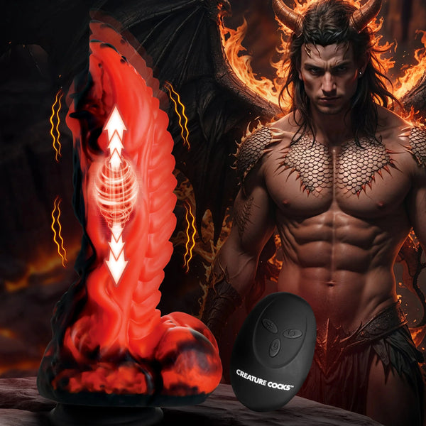 Dragon Thrust Thrusting & Vibrating Silicone Dildo