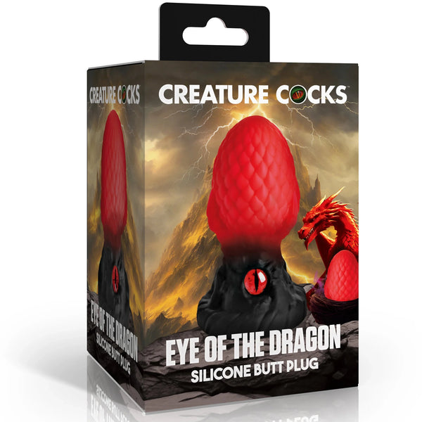 Eye of the Dragon Silicone Butt Plug - Red