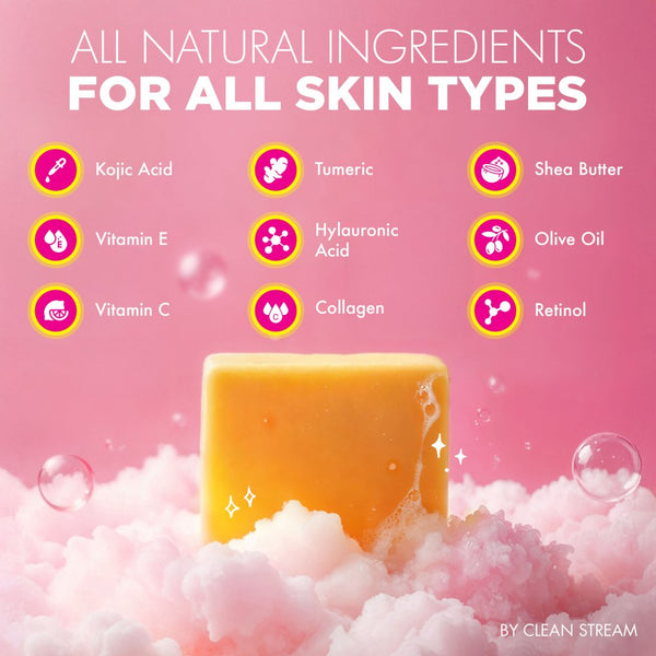 Glow Kojic Acid Brightening & Lightening Dark Spot Remover Soap for Intimate Areas