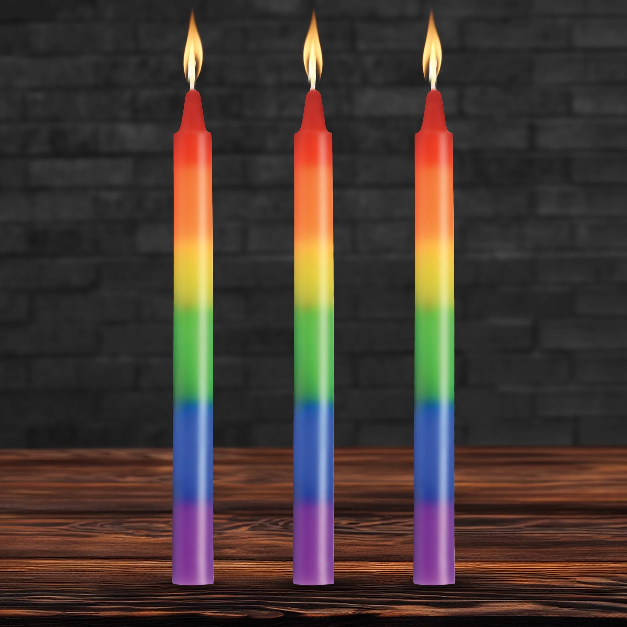 Pride Candles Rainbow Drip Candle Set of 3