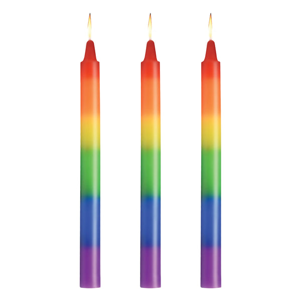 Pride Candles Rainbow Drip Candle Set of 3