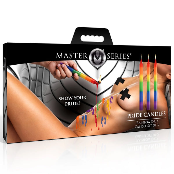 Pride Candles Rainbow Drip Candle Set of 3