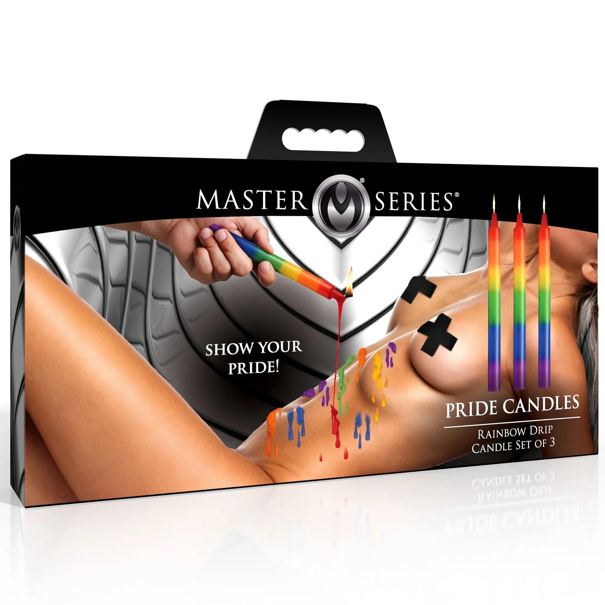 Pride Candles Rainbow Drip Candle Set of 3