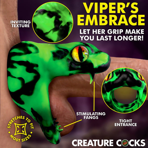Master Cobra Silicone Cock Ring - Green