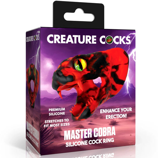 Master Cobra Silicone Cock Ring - Red
