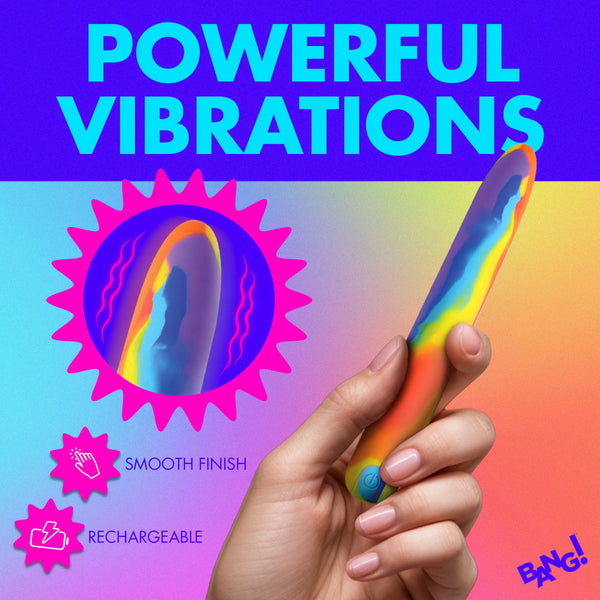 Rainbow Silicone Rechargeable Vibrator