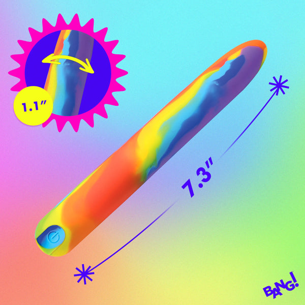 Rainbow Silicone Rechargeable Vibrator