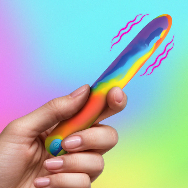 Rainbow Silicone Rechargeable Vibrator